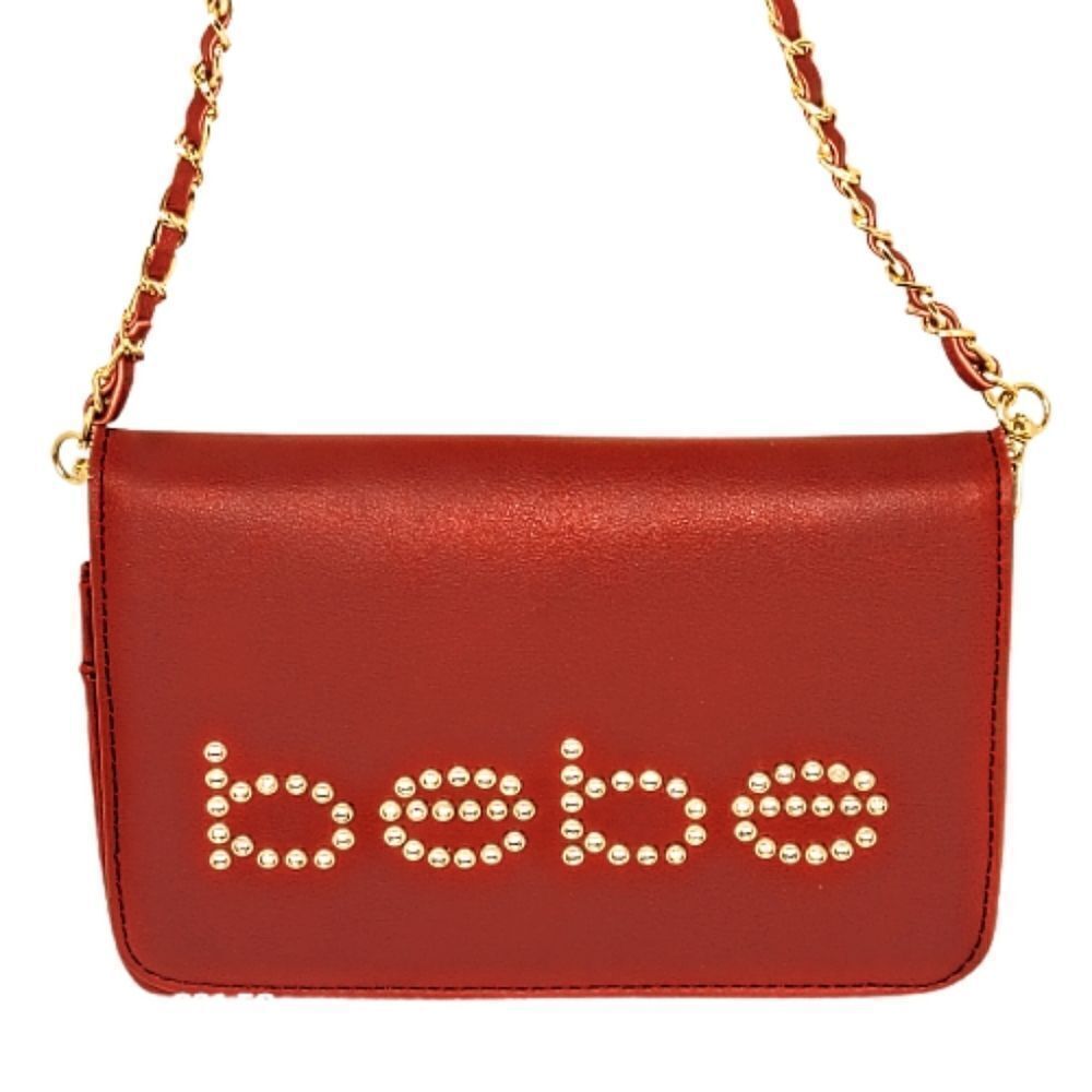 NWOT bebe Los Angeles Women's Red Leather Rhinestone Crossbody Shoulder Bag